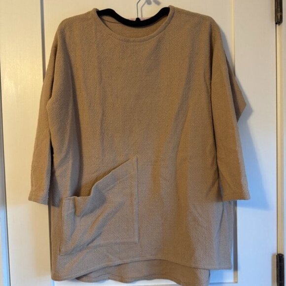 Harper Tunic in Elizabeth Suzann Fawn Lightweight Wool (handmade) - OSM - Picture 3 of 16